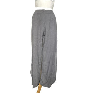 Vintage 1999 CHANEL 99C Gray Side Pleat Wide Leg Pants Trousers FR-34/36